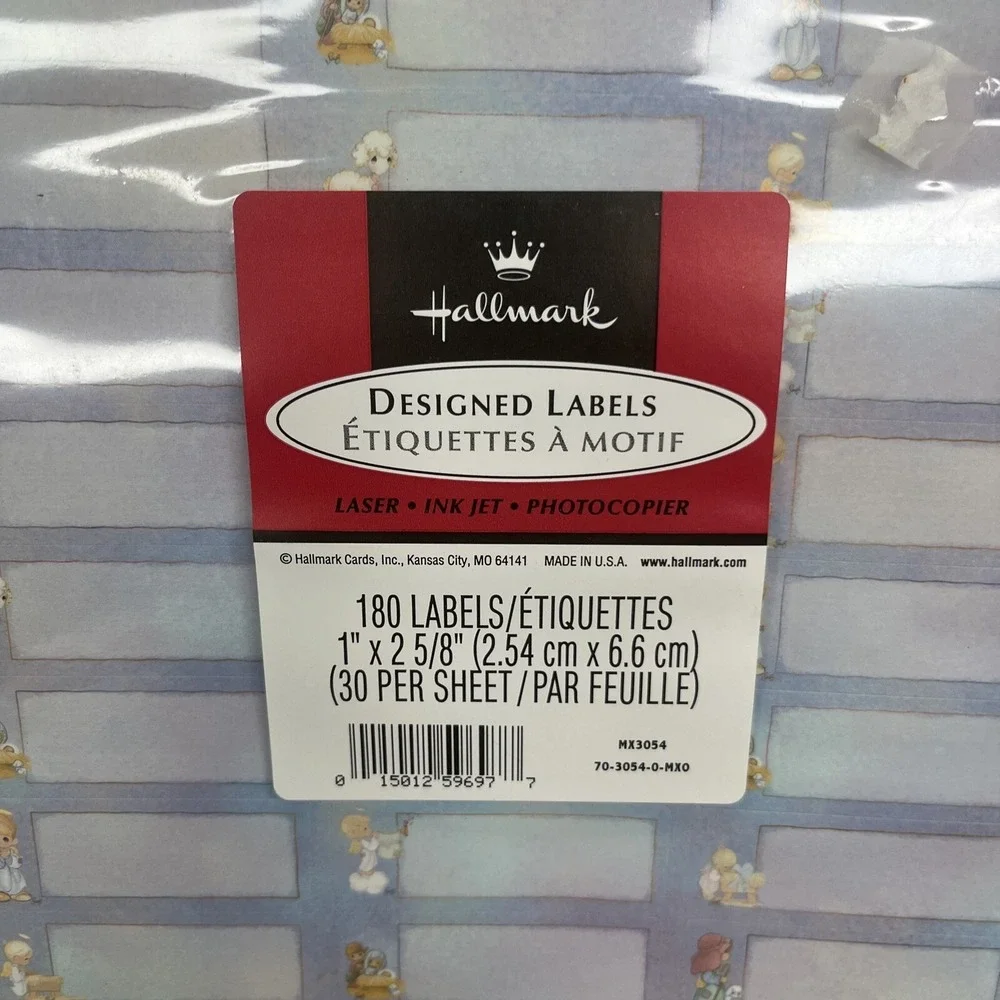 Hallmark Precious Moments 180 Address Labels Designed Vintage 2000 Y2k